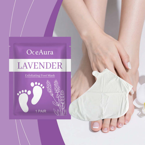 ✨ OceAura Lavender Exfoliating Foot Mask – Moisturizing & Smoothing Foot Care for Dry, Rough Heels & Soft-Looking Feet 🦶💜